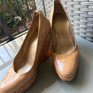 Stuart Weitzman Tan Wedge Heels